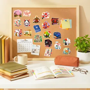 Japanese style cute cartoon stickers set, decorative waterproof decals for journal crafts.