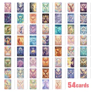 54pz Carte Oracolo degli Angeli Tarot Divino Guarigione Meditazione Guida Set Nuovo