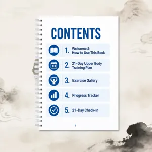 Taccuino planner di allenamento a spirale da 28 pagine con la pagina del sommario.
