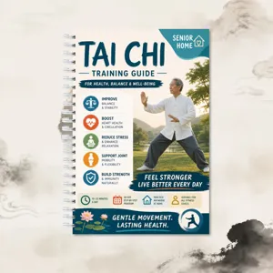 Tai Chi Trainingsanleitung Notizbuch 28 Seiten Spiralhandbuch für Senioren Heim Fitness Gesundheit
