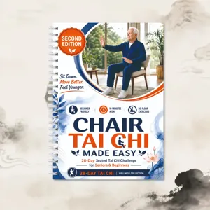 Libro di tai chi su sedia con rilegatura a spirale per anziani e principianti guida.