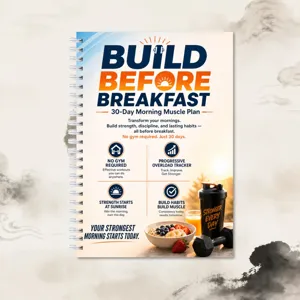 30-Tage Morgen-Muskel-Plan Spiralnotizbuch für Heim-Fitness-Workouts und tägliches Tracking.
