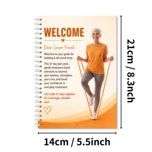 28-seitiger spiralgebundener Trainingsplaner und Fitness-Notizbuch für das tägliche Training.