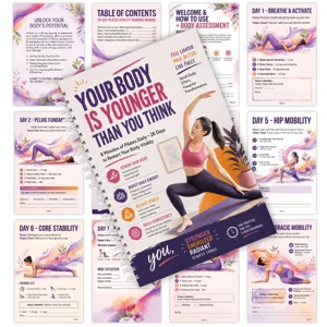 manuale di allenamento vitalità pilates 28 giorni, piano di esercizi con rilegatura.