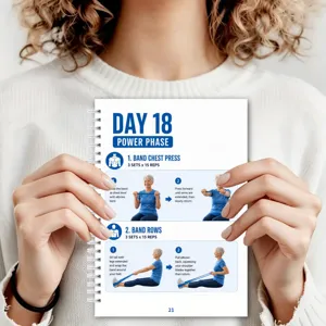 Planner di fitness di 28 pagine e manuale a spirale con piani di allenamento giornalieri.