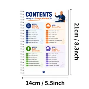 Vista dettagliata della pagina del manuale di allenamento di Tai Chi da seduti in 28 giorni.