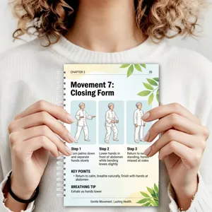 Tai-Chi-Training Spiraliert Notizbuch für Senioren 28 Seiten Schritt-für-Schritt Anleitung