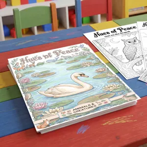 Pósters para Colorear para Niños Tema Animales Lindos Papel A4 Póster de Dibujo DIY para Educación Artística Infantil