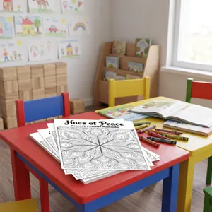Libro da colorare mandala per bambini, blocco disegno motivo piuma di pavone dettaglio.