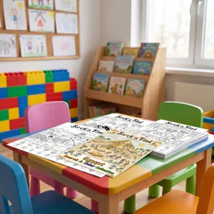 Ancient Egypt Seek and Find coloring poster books for kids, fun search and color activity sheets.