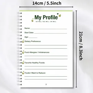 Page de cahier de planificateur de régime de santé avec motif avocat pour les repas.