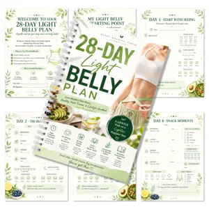 taccuino a spirale 28 giorni light belly plan diario della dieta e monitoraggio abitudini