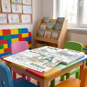 Kids coloring book world landmarks travel search and find art drawing activity book for children