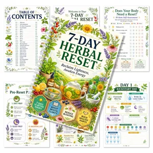 Agenda direset a base di erbe di 7 giorni taccuino a spirale con tracciamento benessere e botanica.