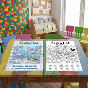 Posters de colorear busca y encuentra oceano libro de colorear educativo para ninos