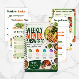Carnet de Planificateur de Repas Hebdomadaire Journal de Régime Adapté au Glycémie
