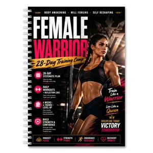 Fitness Trainingsplan Spiralnotizbuch für Damen, 28-Tage tägliches Workout-Tagebuch.
