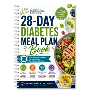 Quaderno spirale piano pasti diabete 28 giorni, guida all'alimentazione sana e planner.