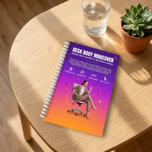 Desk Body Makeover Übungshandbuch Spiralgebunden Bürostuhl Fitness Guide Workout Planer Notizbuch Für Tägliches Dehnen Home Office Nutzung