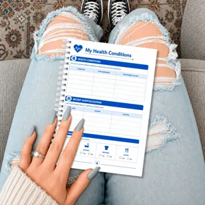 12-Week Health Condition Tracker Spiral Notebook Daily Medical Log Book Journals