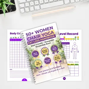 Stuhlyoga Handbuch für Frauen über 50 mit Stoffwechsel Reset und gelenkschonenden Übungen.