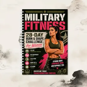 28-day fitness planner notebook for women, no equipment home workout journal and log book.