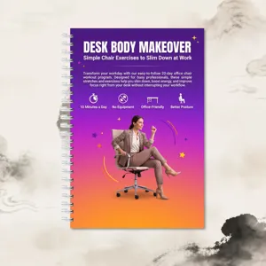 Büro Stuhl Workout Spiralnotizbuch Ratgeber für tägliche Fitnessübungen am Arbeitsplatz.