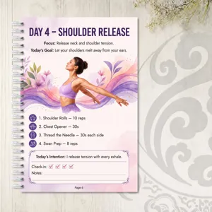 Quaderno di allenamento pilates giornaliero, planner fitness a spirale per le spalle.