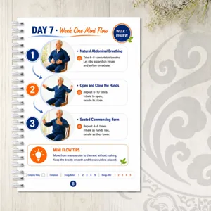 Manuale di esercizi di Tai Chi rilegato a spirale per principianti con guida agli allenamenti.