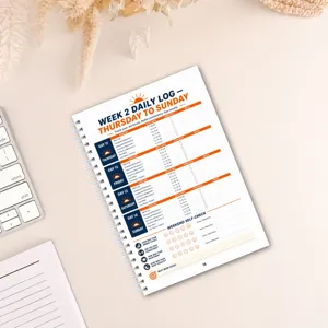 30 Tage Planer Tagebuch Trainingslogbuch Spiralnotizbuch fuer das Heimtraining