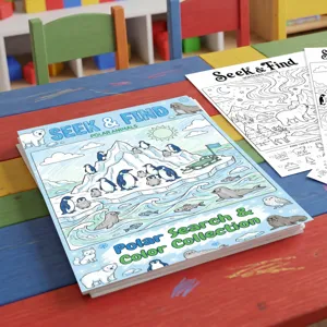Poster Da Colorare Cerca E Trova Animali Polari Per Bambini Libro Da Disegno Educativo Carta A4 Per Bambini Piccoli
