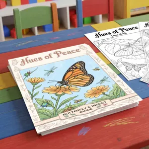 Libro para Colorear Niños Tema Mariposa Insecto DIY Pintura Póster Garabato Educativo Papel para Niños Arte
