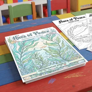 Libro da Colorare per Bambini Tema Oceano Mondo Sottomarino Poster Graffiti Animali Marini Kit Disegno Educativo