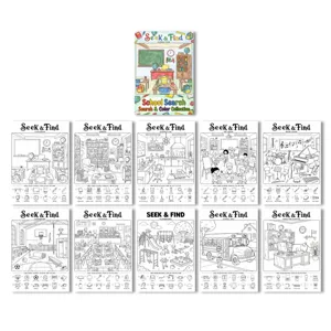 Livre de coloriage pour enfants sur l'école avec dix pages d'art pédagogiques amusantes