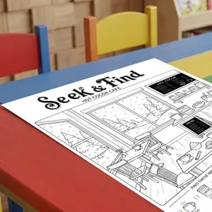 Kids winter coloring poster fun exploration art drawing book for children relaxing painting sheets