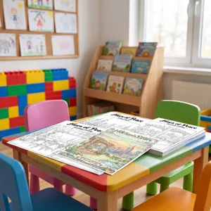 Libro para colorear jardín de azotea urbana niños dibujo arte papel actividad set