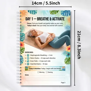 Quaderno di allenamento flessibilità 28 giorni diario fitness con rilegatura a spirale