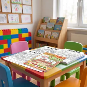 Dettaglio del libro da colorare di frutta per bambini, poster d'arte creativo per bambini.