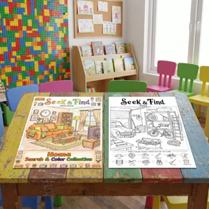 Poster de colorear para ninos buscar y encontrar rompecabezas libro educativo genial
