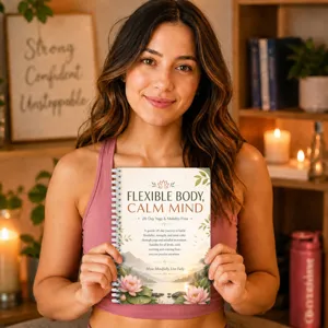 28-Tage Yoga und Mobilität Flow Spiralnotizbuch, tragbares Fitnessjournal für Körper und Geist.