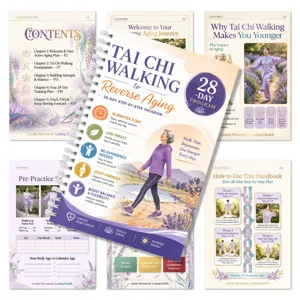 Manuale di camminata Tai Chi di 28 giorni, guida benessere con piani di esercizi.
