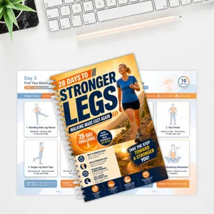 28-Tage Beintraining Spiralbuch Fitness Ratgeber Tägliche Gehen Trainingsplaner für zu Hause