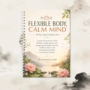 28-Tage Yoga Mobilität Spiralnotizbuch für Körperflexibilität und innere Ruhe im Alltag.