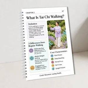 Pagina dettaglio manuale spirale camminata Tai Chi, libretto salute con layout molto chiaro.