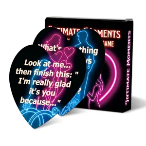 Romantic couples interactive card game with heart shaped design and intimate questions for fun date night.