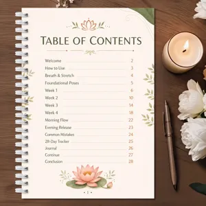 Yoga tagebuch spirale inhaltsverzeichnis wellness planer fitness tracking notizbuch.