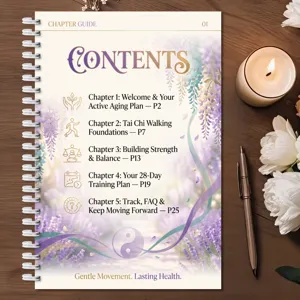Guida dettagliata ai contenuti del manuale taccuino spirale piano invecchiamento Tai Chi