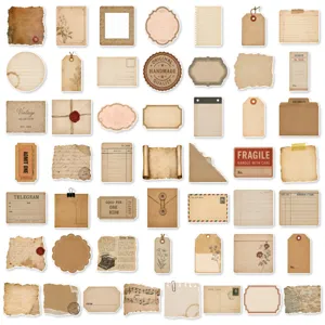 Adesivi vintage per scrapbooking, carta invecchiata, accessori decorativi per diario.