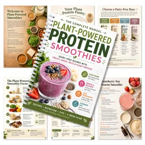 Livre de recettes de smoothies protéinés aux plantes spirale avec conseils nutritionnels 28 pages
