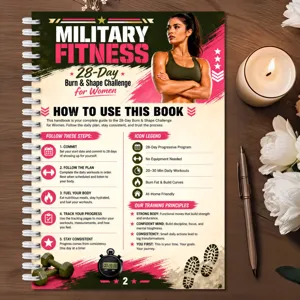 28-day women fitness planner notebook, no equipment home workout tracking journal book.